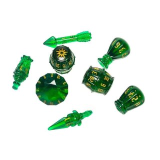 PolyHero Rogue 8 Dice Set Emerald Emissary (8)