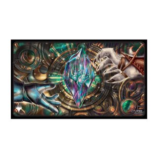 UP - Dominaria United Black Stitched Playmat X for Magic: The Gathering
