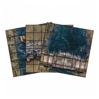 Iron Kingdoms RPG: Gridded Battle Tiles: Wildlands and Waterways (EN)