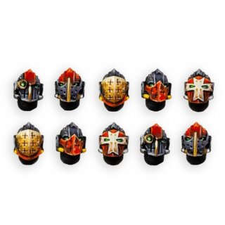 Imperial Crusaders Helmet Heads (10)