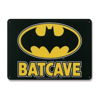 DC Comics Blechschild Batcave 15 x 21 cm