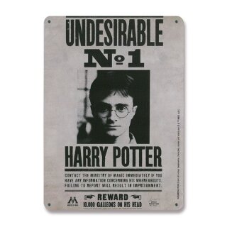 Harry Potter Blechschild Undesirable No. 1 15 x 21 cm
