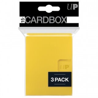 Ultra PRO 15+ Card Box 3-pack: Yellow