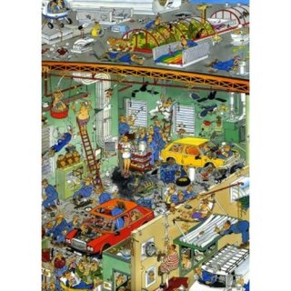Jan van Haasteren Puzzle - Cars in the Make (1000 Pieces)
