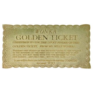 Charlie und die Schokoladenfabrik Mini Replik Golden Ticket
