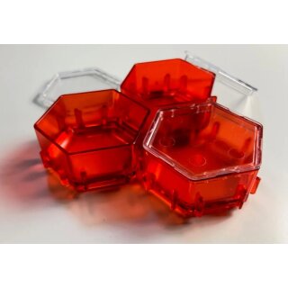 Honeycombs Ressourcenschalen Crystal Clear inkl. Deckel (Klar Rot) (3)