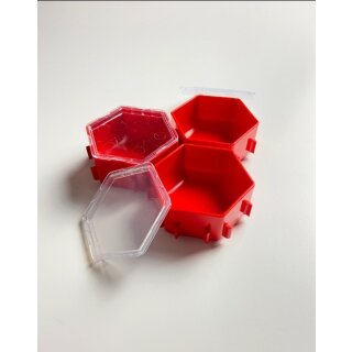 Honeycombs Ressourcenschalen inkl. Deckel (Rot) (3)