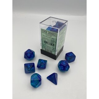 Gemini Polyhedral Blue-Blue/light blue Luminary 7-Die Set (7)