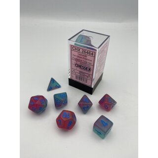 Gemini Polyhedral Gel Green-Pink/blue Luminary 7-Die Set (7)