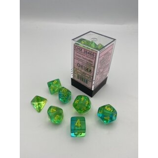Gemini Polyhedral Translucent Green-Teal/yellow 7-Die Set (7)