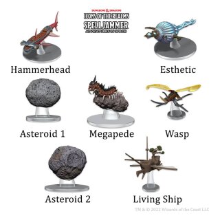 D&amp;D Icons of the Realms Spelljammer Adventures in Space Miniaturen vorbemalt Ship Scale - Asteroid Encounters