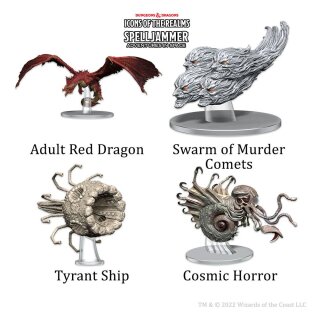 D&amp;D Icons of the Realms Spelljammer Adventures in Space Miniaturen vorbemalt Ship Scale - Threats from the Cosmos