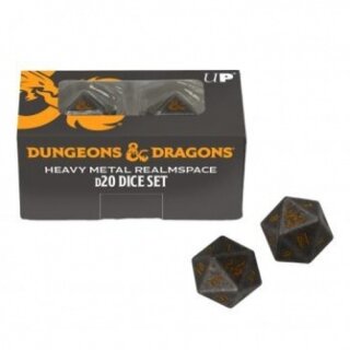 UP - Heavy Metal Realmspace D20 Dice Set for Dungeons &amp; Dragons