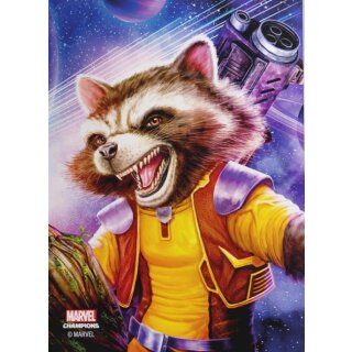 Gamegenic - Marvel Champions FINE ART Sleeves &ndash; Rocket Raccoon (51 Sleeves)