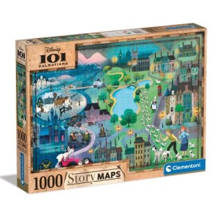 Disney Story Maps Puzzle 101 Dalmatiner (1000 Teile)