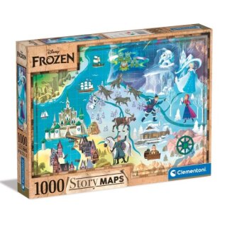 Disney Story Maps Puzzle Die Eisk&ouml;nigin (1000 Teile)