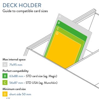 Deck holder (500 standard size sleeved cards) (Cherry Bossom)