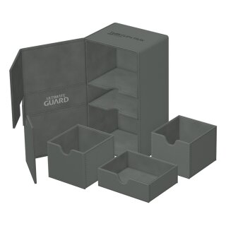 Ultimate Guard Twin Flip`n`Tray 200+ XenoSkin Monocolor - Grau