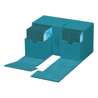 Ultimate Guard Twin Flip`n`Tray 200+ XenoSkin Monocolor - Petrolblau