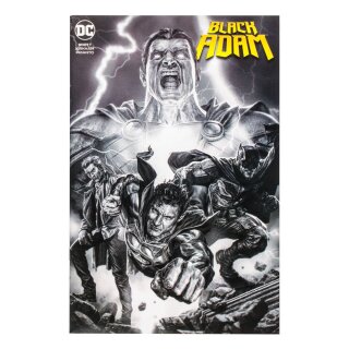 DC Direct Actionfigur &amp; Comic Black Adam Batman Line Art Variant (Gold Label) (SDCC) 18 cm