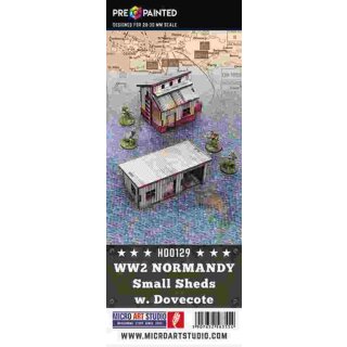 WW2 Normandy Small Sheds w. Dovecote  (PREPAINTED)
