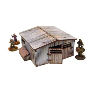 WW2 Normandy Large Tin Shed  (PREPAINTED)