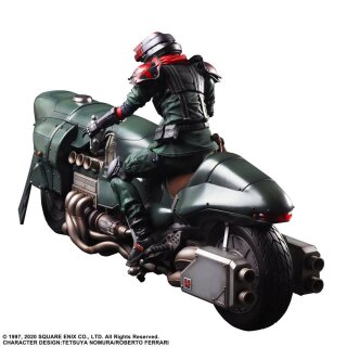 Final Fantasy VII Remake Play Arts Kai Actionfigur &amp; Fahrzeug Shinra Elite Security Officer &amp; Bike
