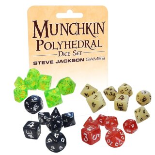 Munchkin Polyhedral Dice Black/White (7)