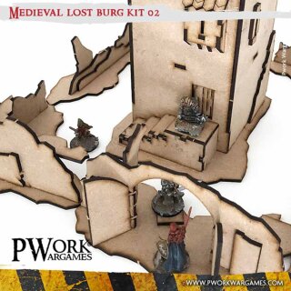 MDF Terrain Scenery: Medieval Lost Burg 02