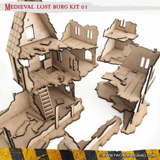 MDF Terrain Scenery: Medieval Lost Burg 01