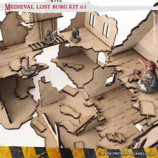 MDF Terrain Scenery: Medieval Lost Burg 01