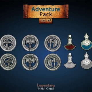 Legendary Metal Coins - Adventure Pack (12)