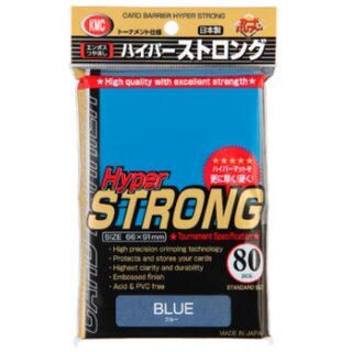 KMC Standard Sleeves - Hyper STRONG Blue (80)