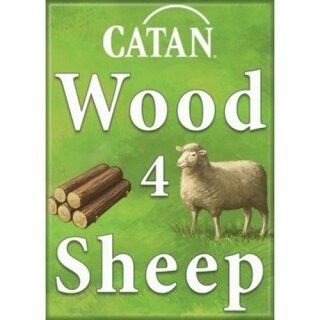 Catan Magnet - Wood 4 Sheep
