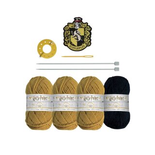 Harry Potter Knitting Kit Beanie Hat Hufflepuff