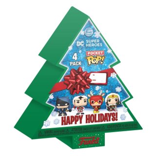 DC Comics Holiday 2022 Pocket POP! Vinyl Minifiguren 4er-Pack Tree Holiday Box 4 cm