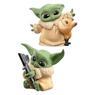 Star Wars Bounty Collection Figuren 2er-Pack Grogu Loth-Cat Cuddles &amp; Darksaber Discovery 6 cm