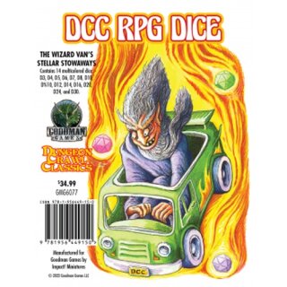 DCC RPG Dice - The Wizard Vans Stellar Stowaways