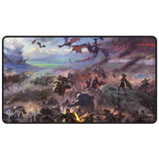 UP - The Lord of the Rings Tales of Middleearth Black Stitched Playmat Feat Borderless Scene for MTG