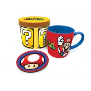 Pyramid Gift Set (Mug &amp; Coaster in Gift Tin) - Super Mario Lets A Go