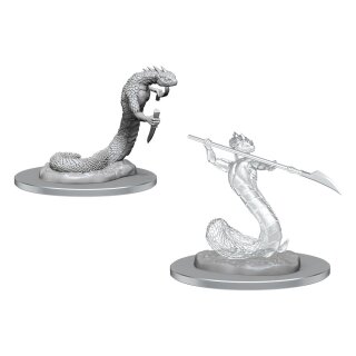 Critical Role Unpainted Miniatures: Serpentfolk &amp; Serpentfolk Ghost