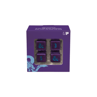 UP - Phandelver Campaign 4D6 Heavy Metal Dice &quot;Royal Purple and Sky Blue&quot; for Dungeons &amp; Dragons