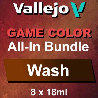 Vallejo Game Color Wash: All-in Bundle (8 x 18 ml)