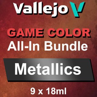 Vallejo Game Color Metallic: All-in Bundle (9 x 18 ml), 22,50 €