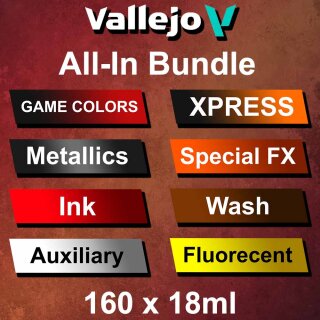 Vallejo Game Color Mega Bundle: All-in Bundle (160 x 18 ml)