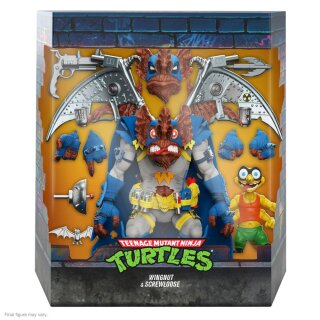 Teenage Mutant Ninja Turtles Ultimates Actionfigur Wingnut &amp; Screwloose 18 cm