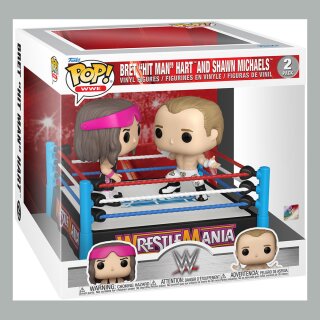 WWE POP Moment! Vinyl Figuren 2er-Pack Bret Hart vs Shawn Michaels 9 cm