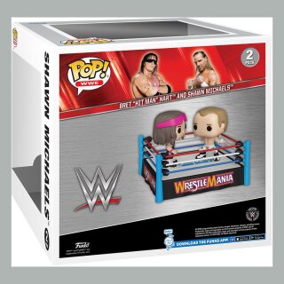 WWE POP Moment! Vinyl Figuren 2er-Pack Bret Hart vs Shawn Michaels 9 cm