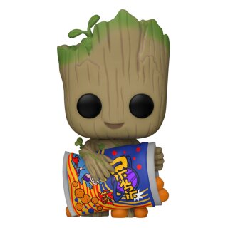 Ich bin Groot POP! Vinyl Figur - Groot Mit Cheese Puffs