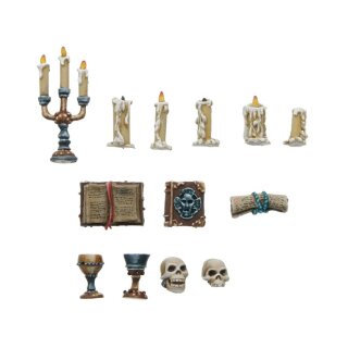 Candles, Books &amp; Skulls Set